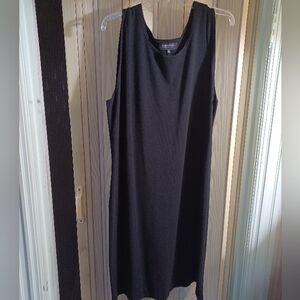 Jones New York Collection Women's Plus 1X Black Sleeveless Knit Shift Dress